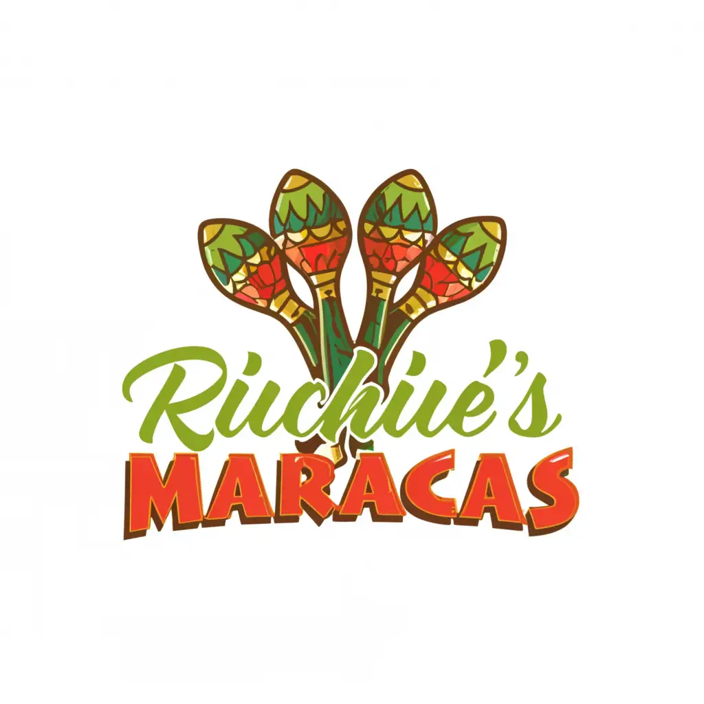 a logo design,with the text "Richie's Maracas", main symbol:maracas as a tree,Moderate,be used in Internet industry,clear background