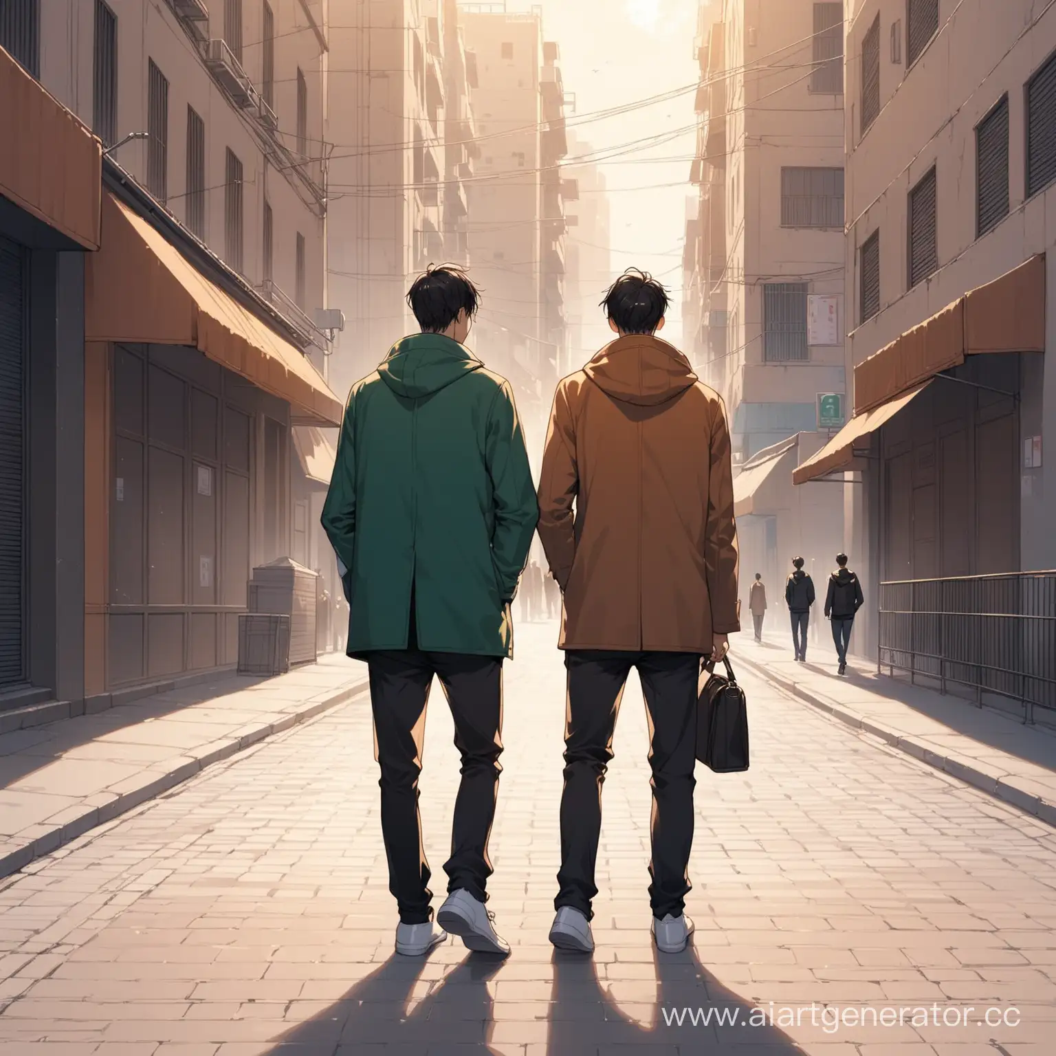 Urban-Encounter-Two-Men-Standing-on-the-Street