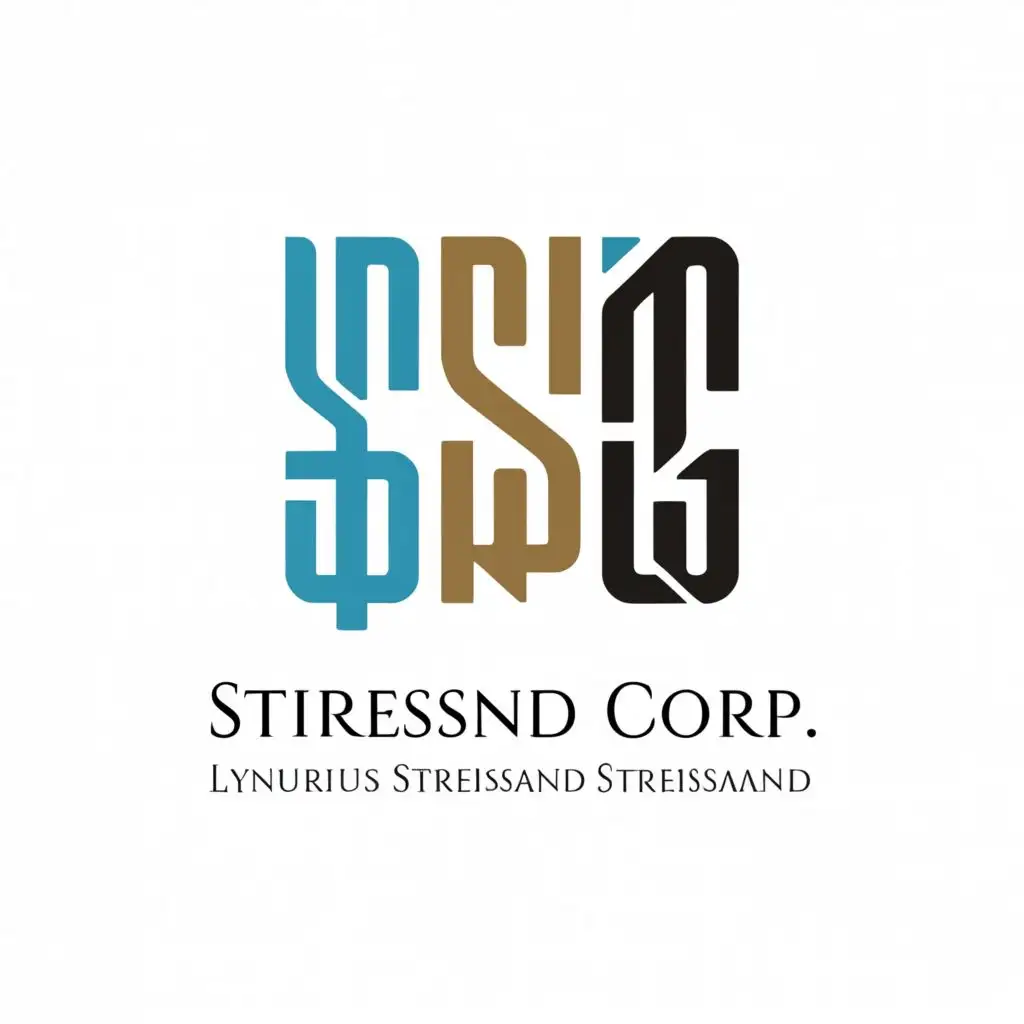 a logo design,with the text "Streissand Corp. Lynurius Streissand. Luna R. Streissand Carlito Streissand", main symbol:CJ,Moderate,clear background