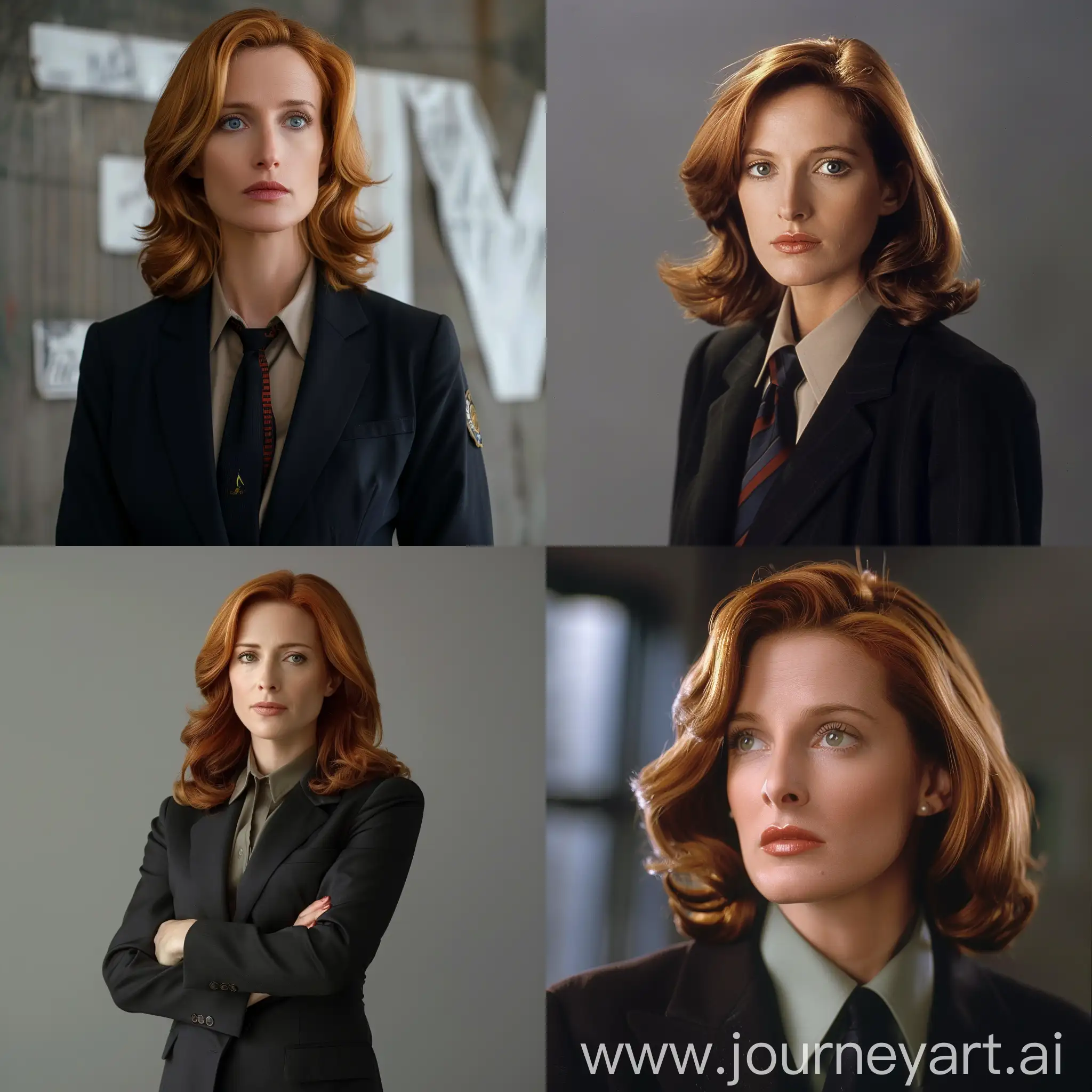 FBI-Agent-Dana-Scully-Investigating-Mysterious-Phenomenon