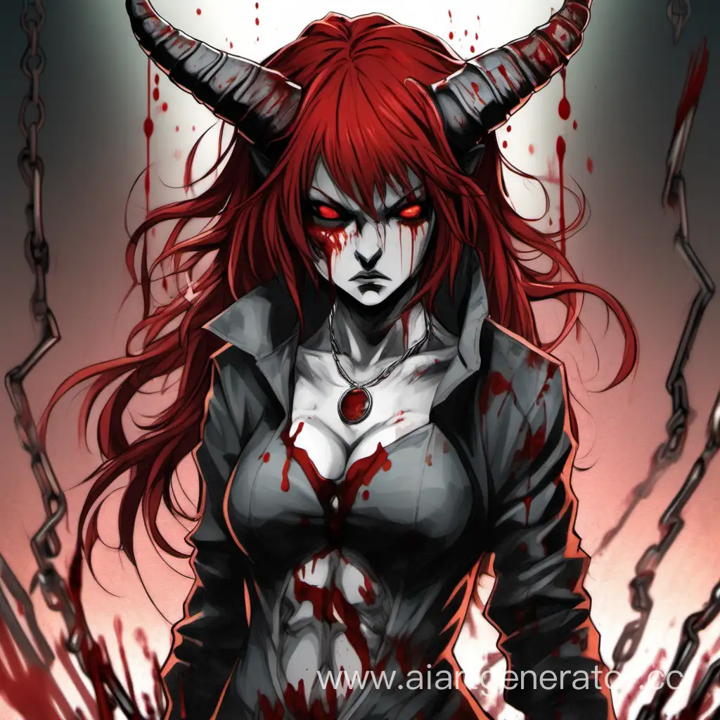 Chimera-Girl-with-Gray-Skin-Horns-and-Blood-Mysterious-and-Fierce-Fantasy-Creature-Portrait