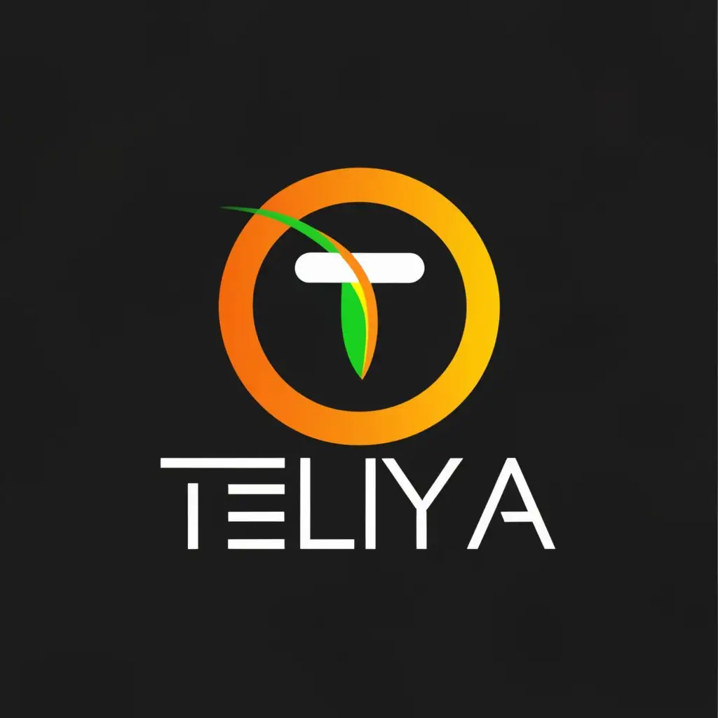 a logo design,with the text "TELiYA", main symbol:T logo brand Cericle Silver  gold yellow green  red fast delivery  design the suply chain system,Moderate,be used in Technology industry,clear background