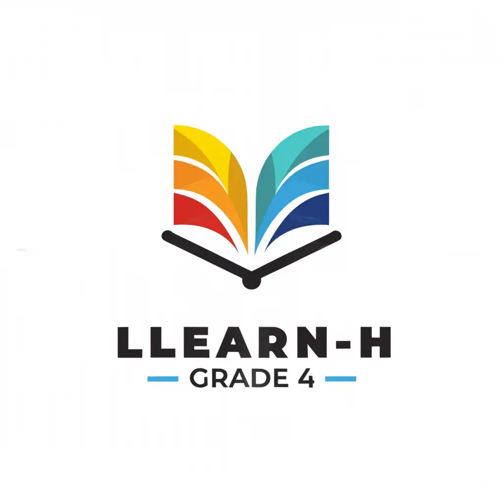 a logo design,with the text 'Grade 4', main symbol:Books, Learn, Happiness,complex,be used in Education industry,clear background