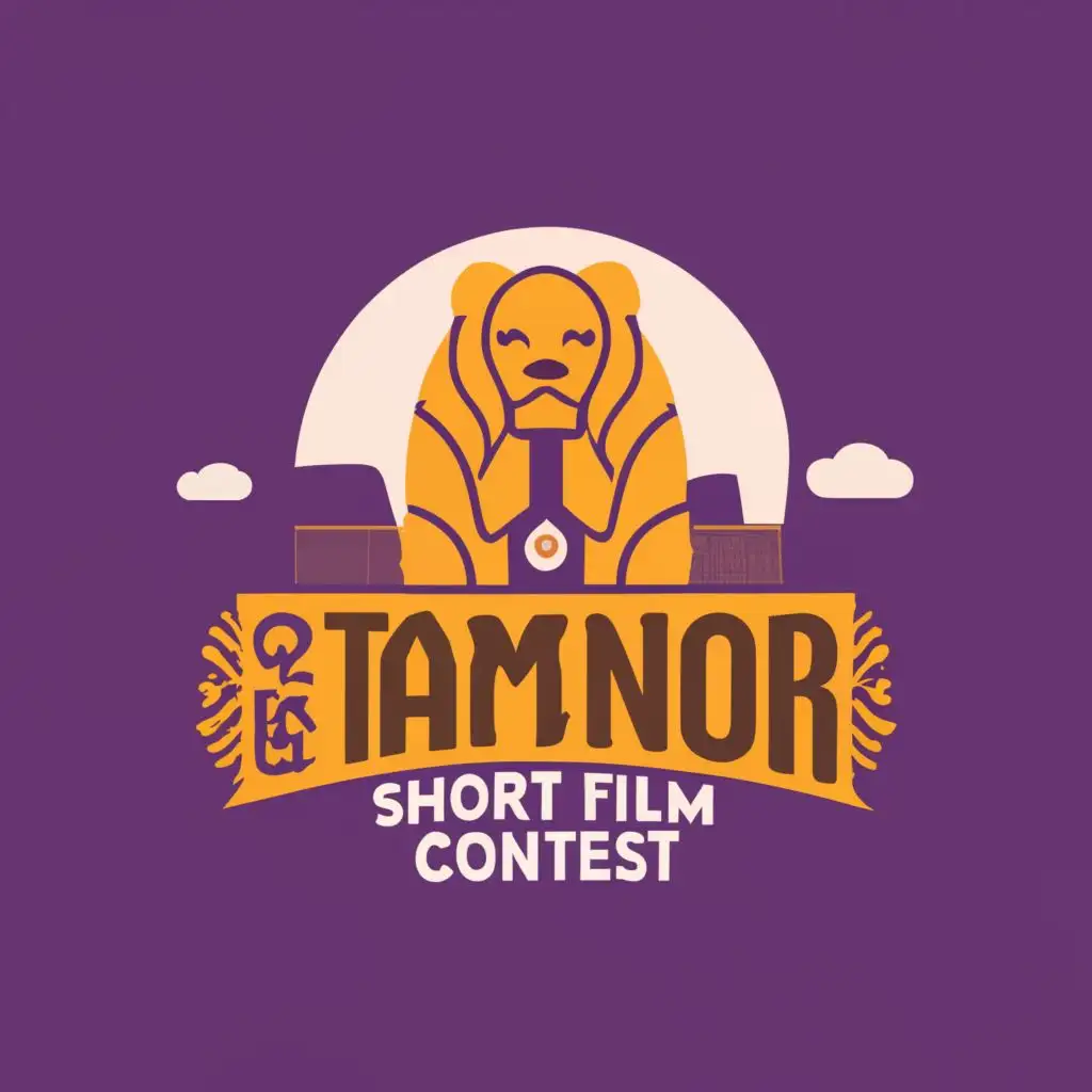 logo, merlion, with the text "Tamil short film contest", typography