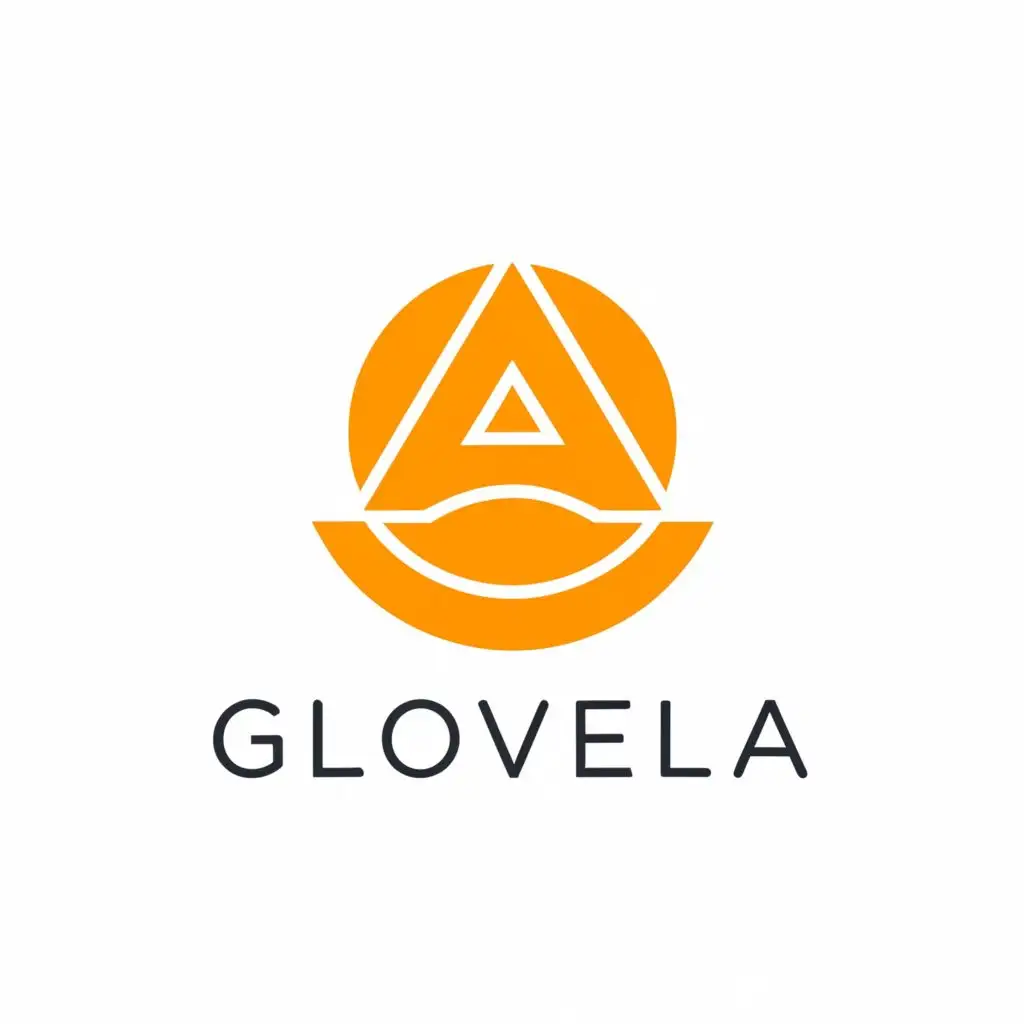 logo, circle pyramid, with the text "Glovella", typography, be used in Technology industry blue