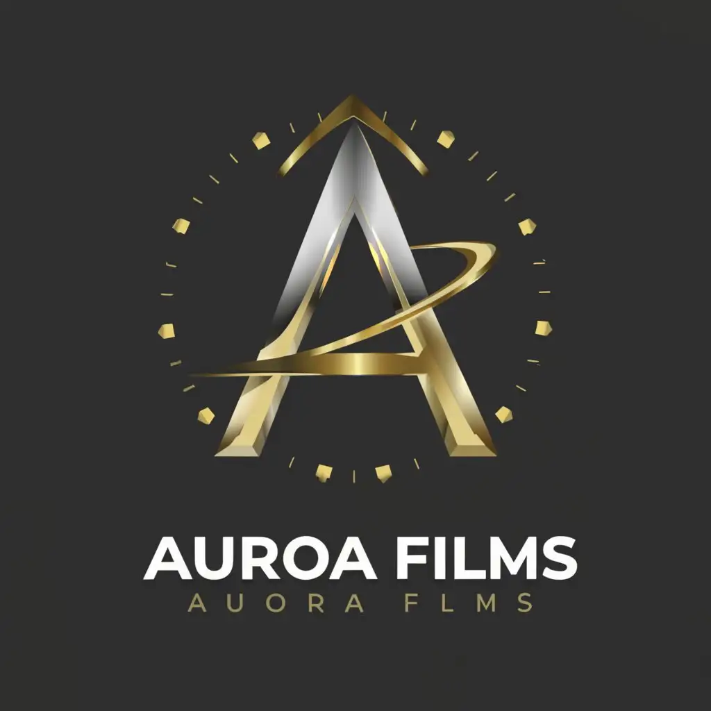a logo design,with the text 'aurora films', main symbol:A,Moderate,be used in Entertainment industry,clear background