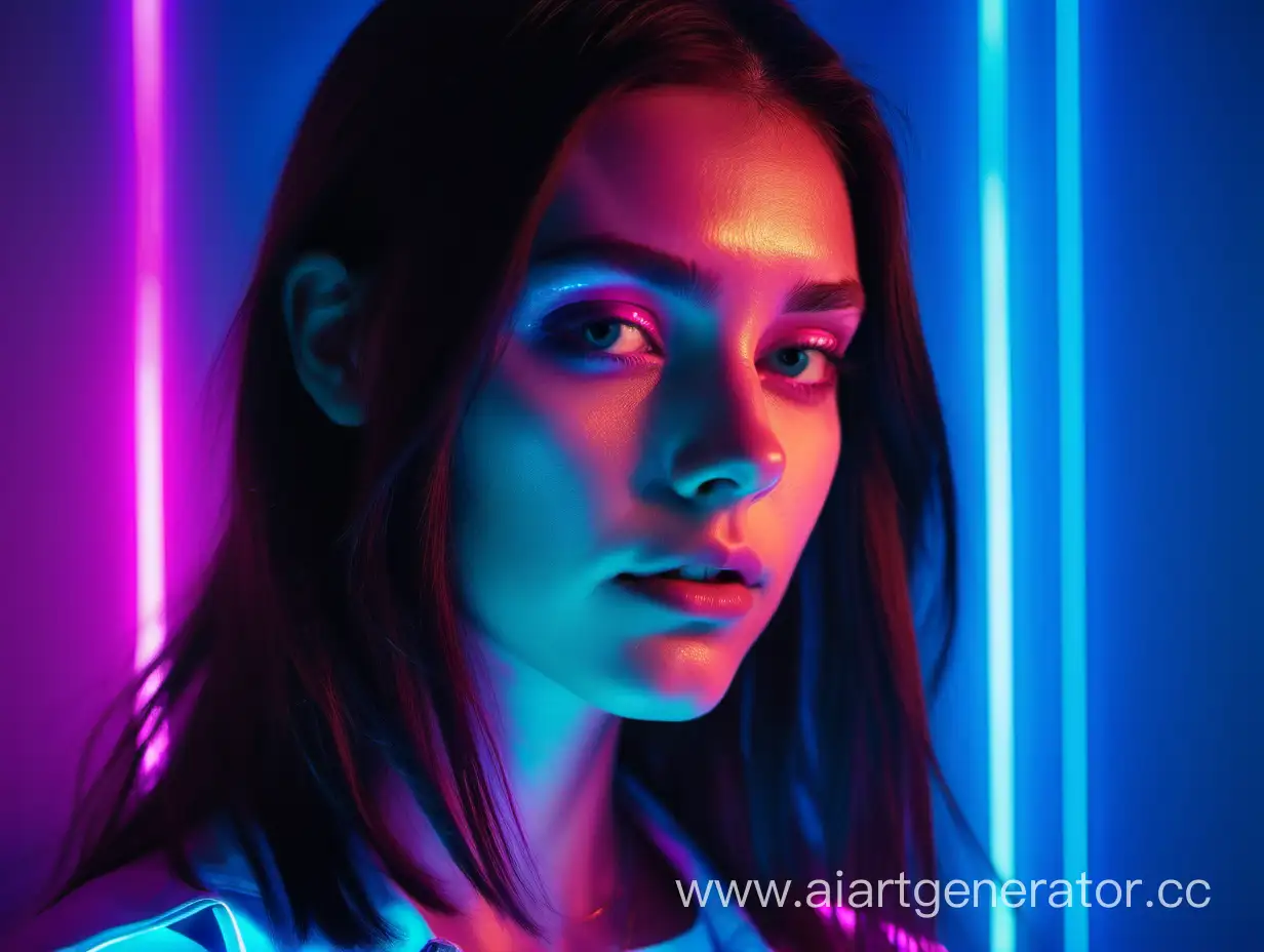 NeonLit-Brunette-Portrait-with-Striking-Pink-and-Blue-Illumination
