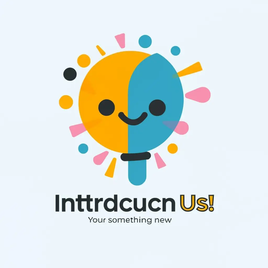 a logo design,with the text "Introducing us!", main symbol:a symbol that demonstrates fun and excitement to start something new,Moderate,clear background
