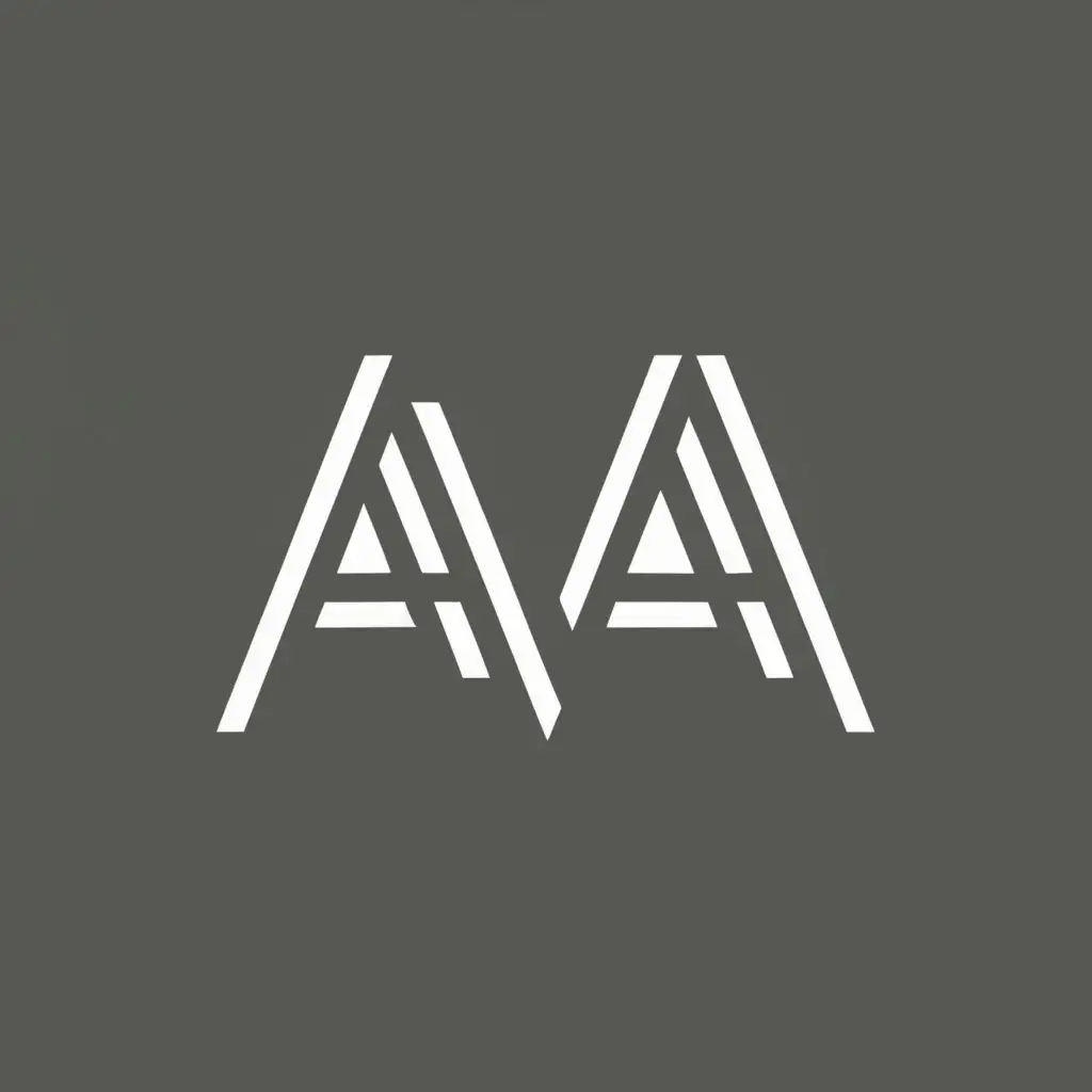a logo design,with the text "A.A", main symbol:background colour gray,Moderate,clear background
