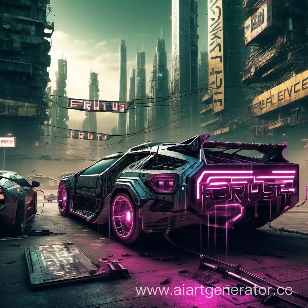 Futuristic-Forust-Cyberpunk-Car-in-Vibrant-Cityscape