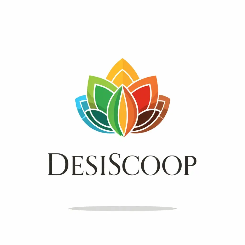 a logo design,with the text "DesiScoop", main symbol:India,Moderate,be used in Education industry,clear background