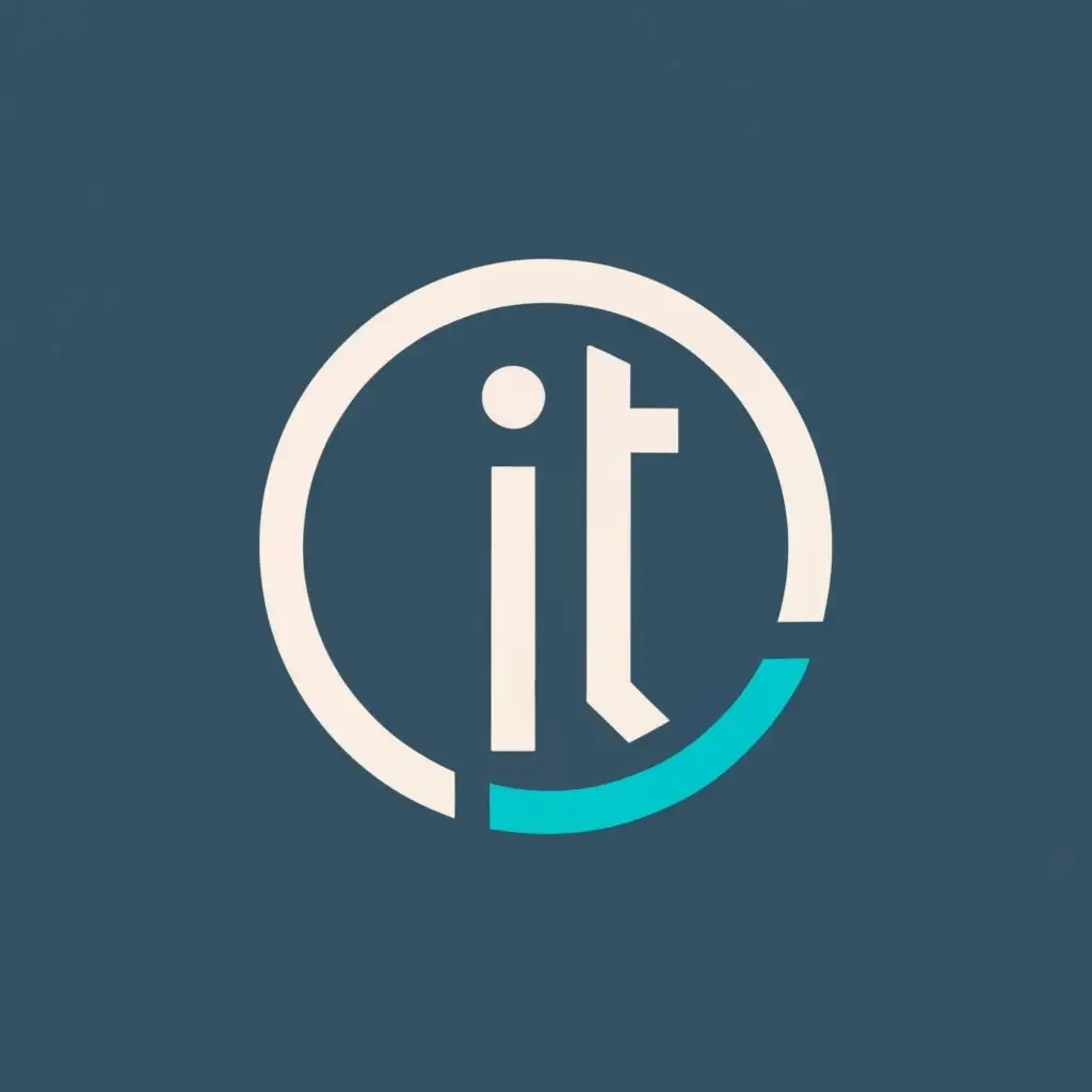 logo, robot, with the text "IT", typography, be used in Technology industry