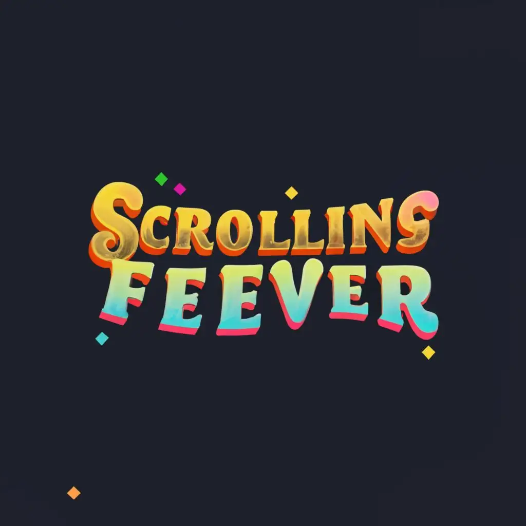 a logo design,with the text "scrolling fever", main symbol:scroll,Moderate,clear background