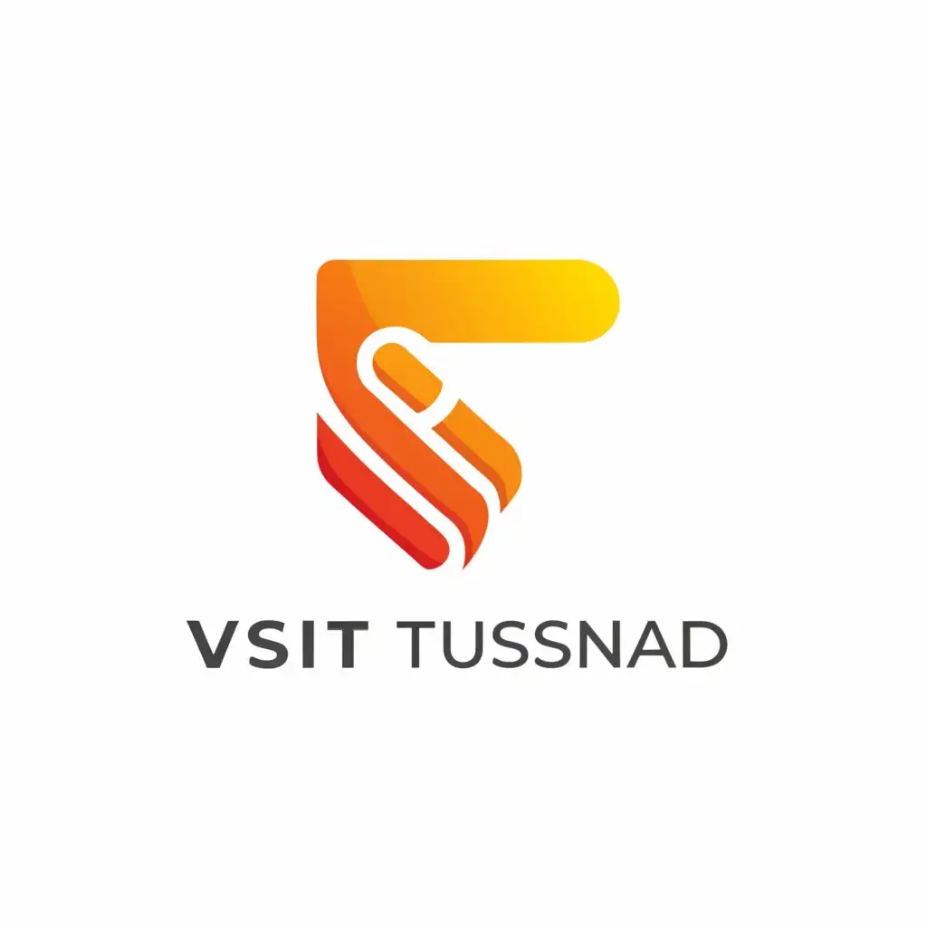a logo design,with the text "VISITTUSNAD", main symbol:LETTER SYMBOL,Minimalistic,clear background