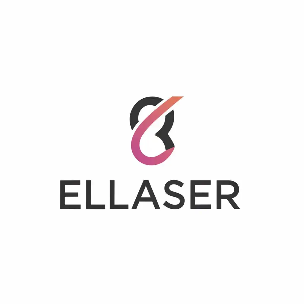 a logo design,with the text "ELLASER", main symbol:Laser hair removal,Moderate,be used in Beauty Spa industry,clear background