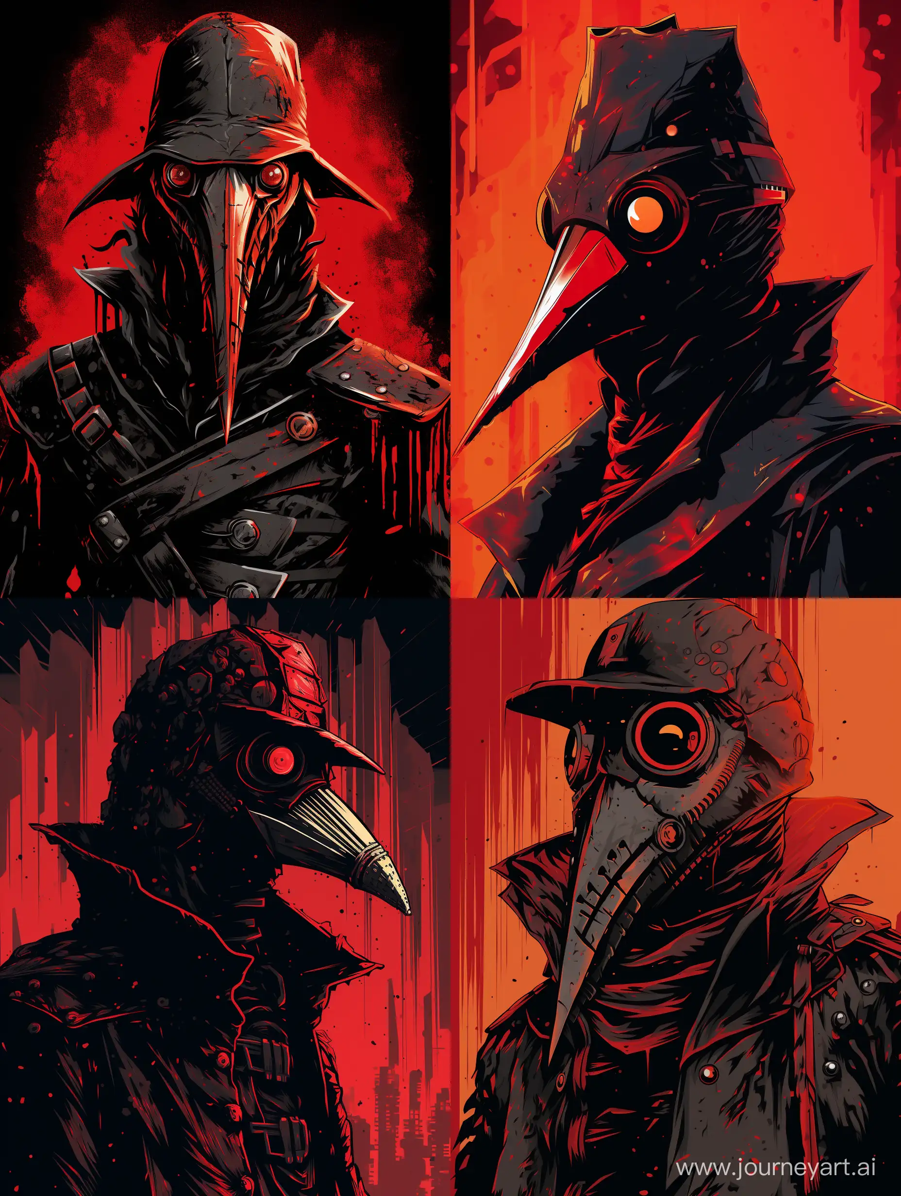 Cyberpunk-Plague-Doctor-in-Striking-Black-and-Red-Tones