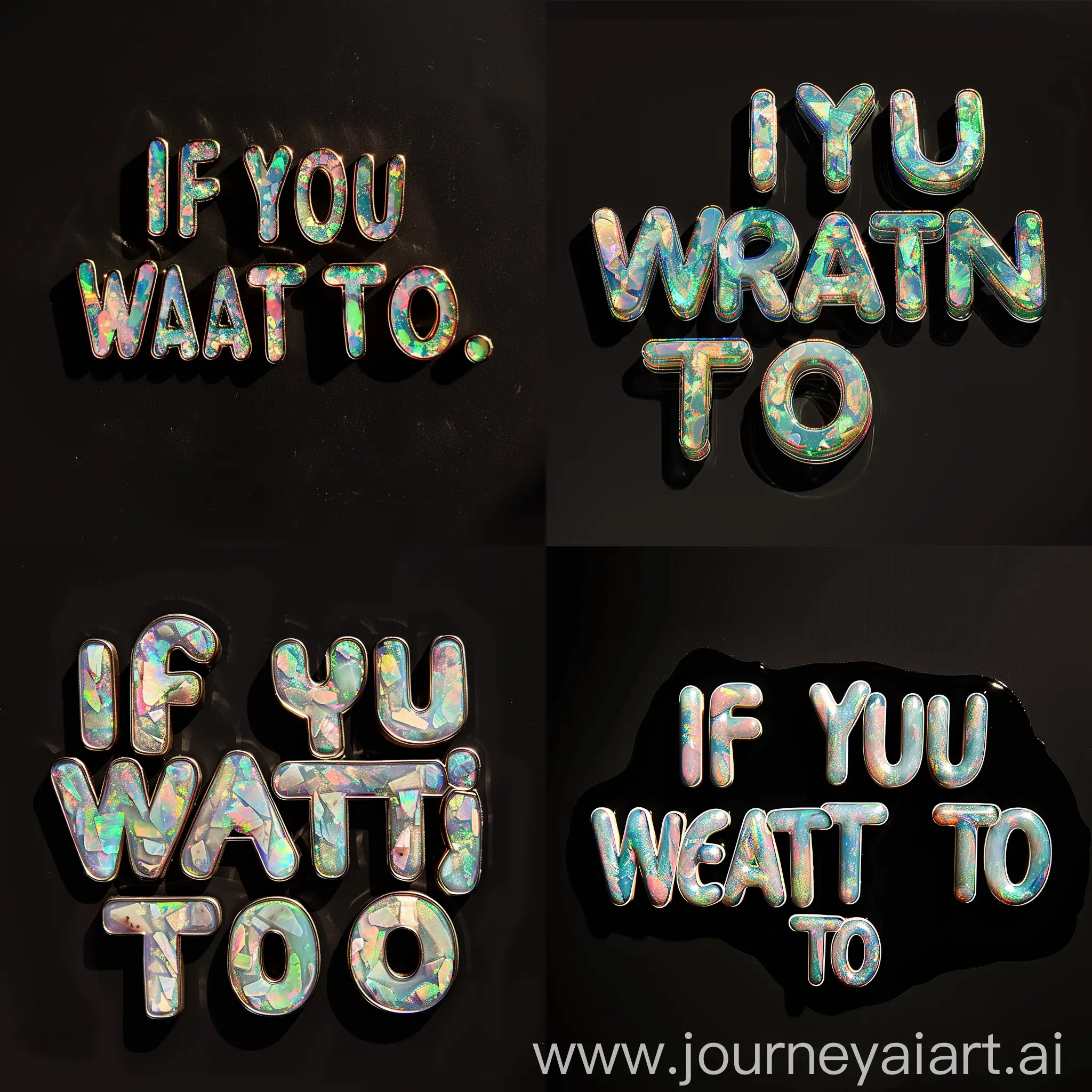 Opalescent-Letters-Spell-If-You-Want-To-on-Black-Background