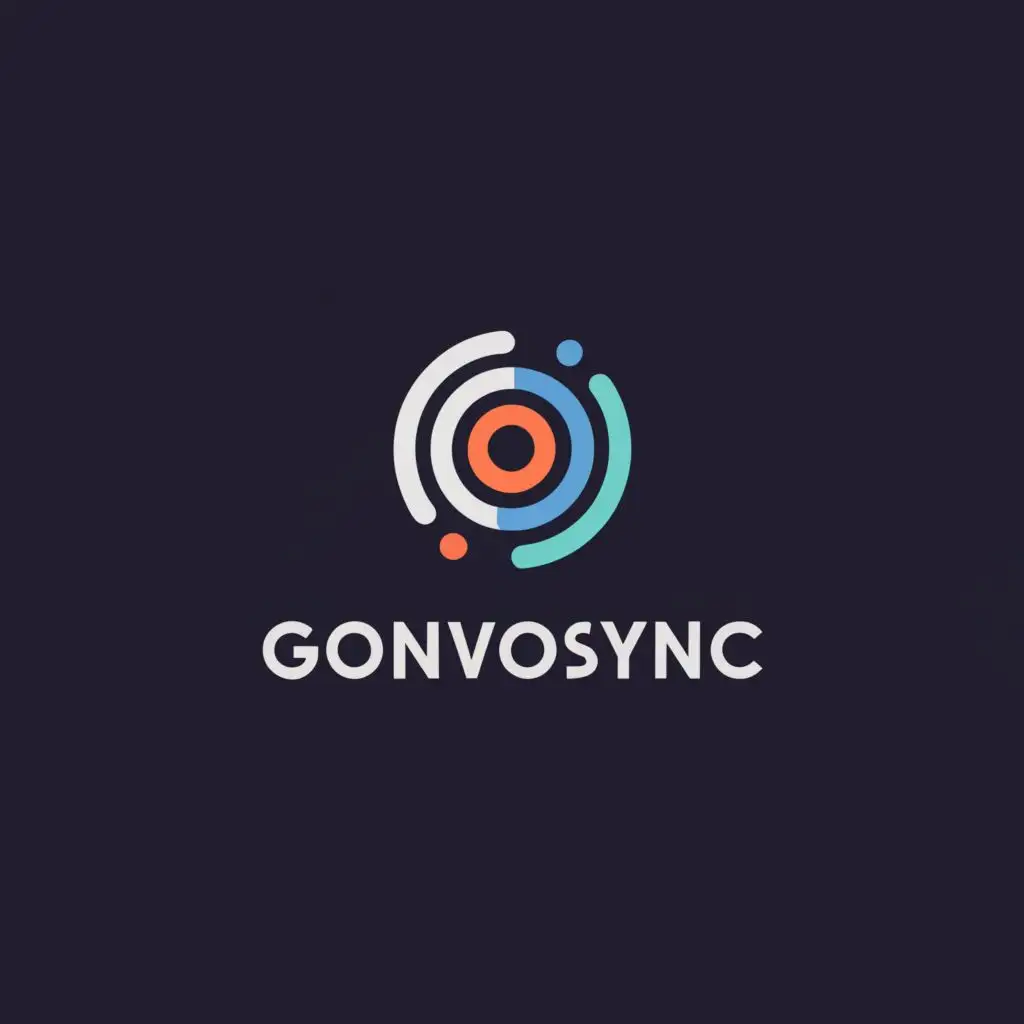a logo design,with the text "GonvoSync", main symbol:website bot,Moderate,be used in Technology industry,clear background