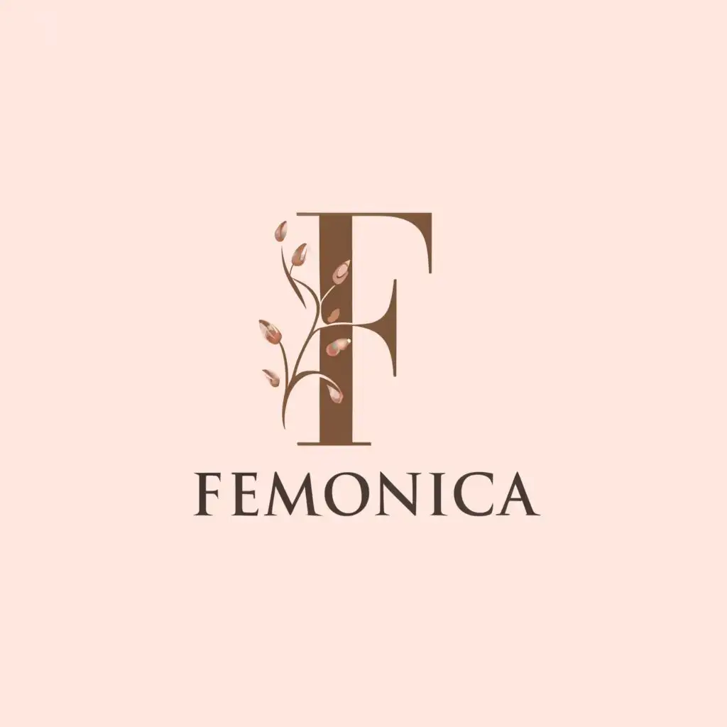 LOGO-Design-for-FEMONICA-Chic-Elegance-in-Rose-Gold-and-Silver-with-a-Modern-Twist