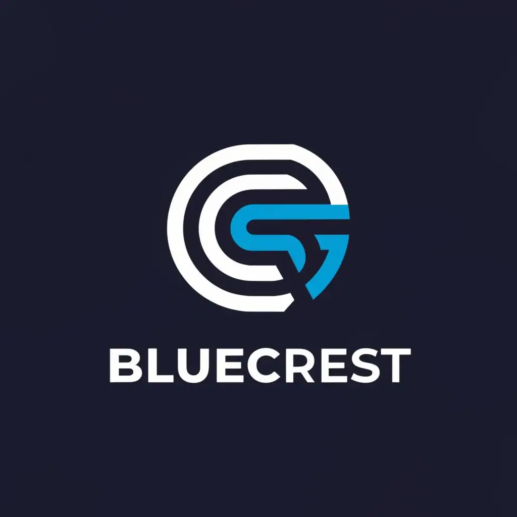 a logo design,with the text "BLUECREST", main symbol:ATHLETIC,complex,be used in Sports Fitness industry,clear background