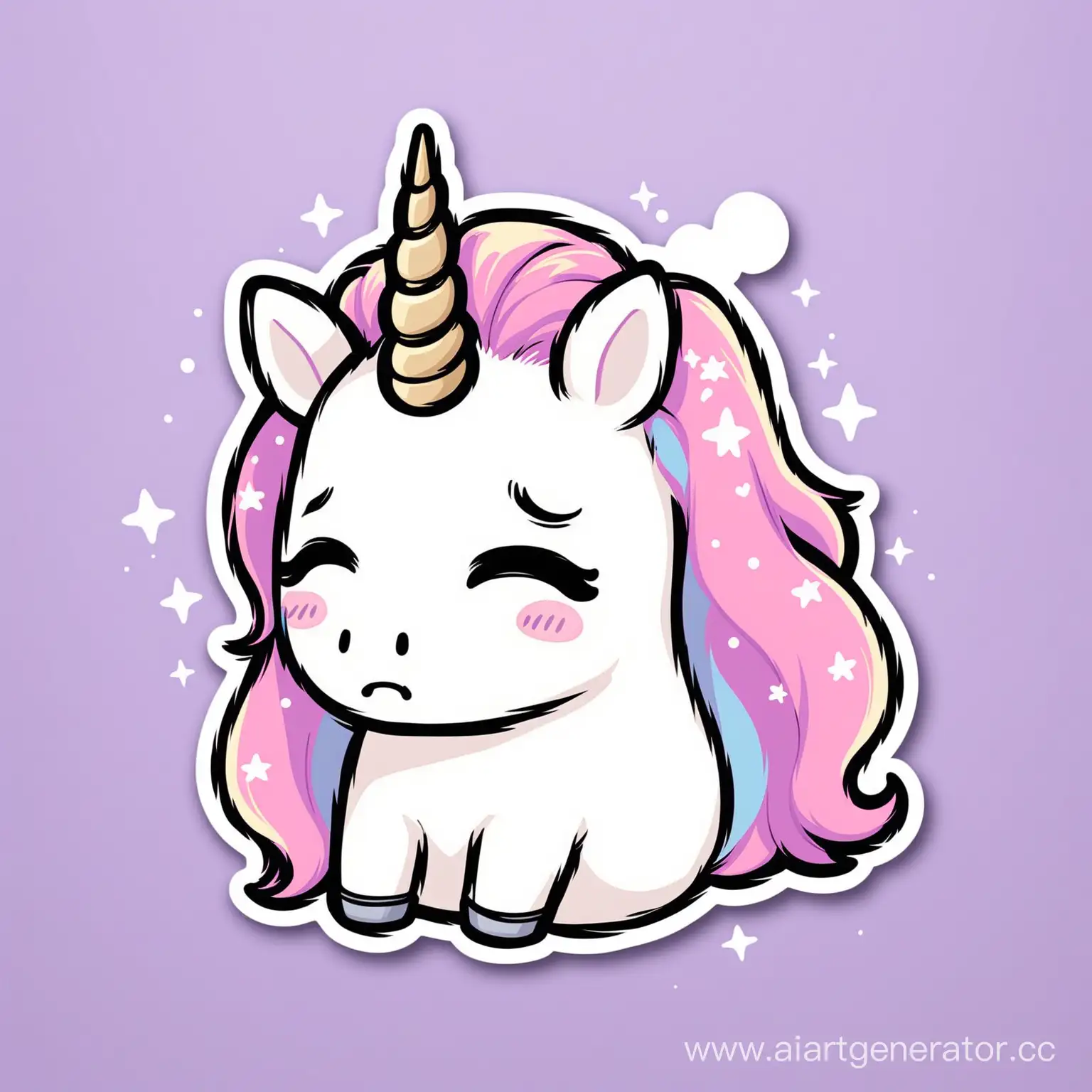 Lonely-Unicorn-Sticker-in-Grieving-Pose