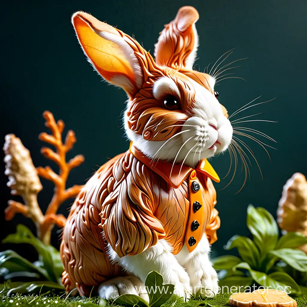 Adorable-Ginger-Rabbit-in-a-Blossoming-Garden