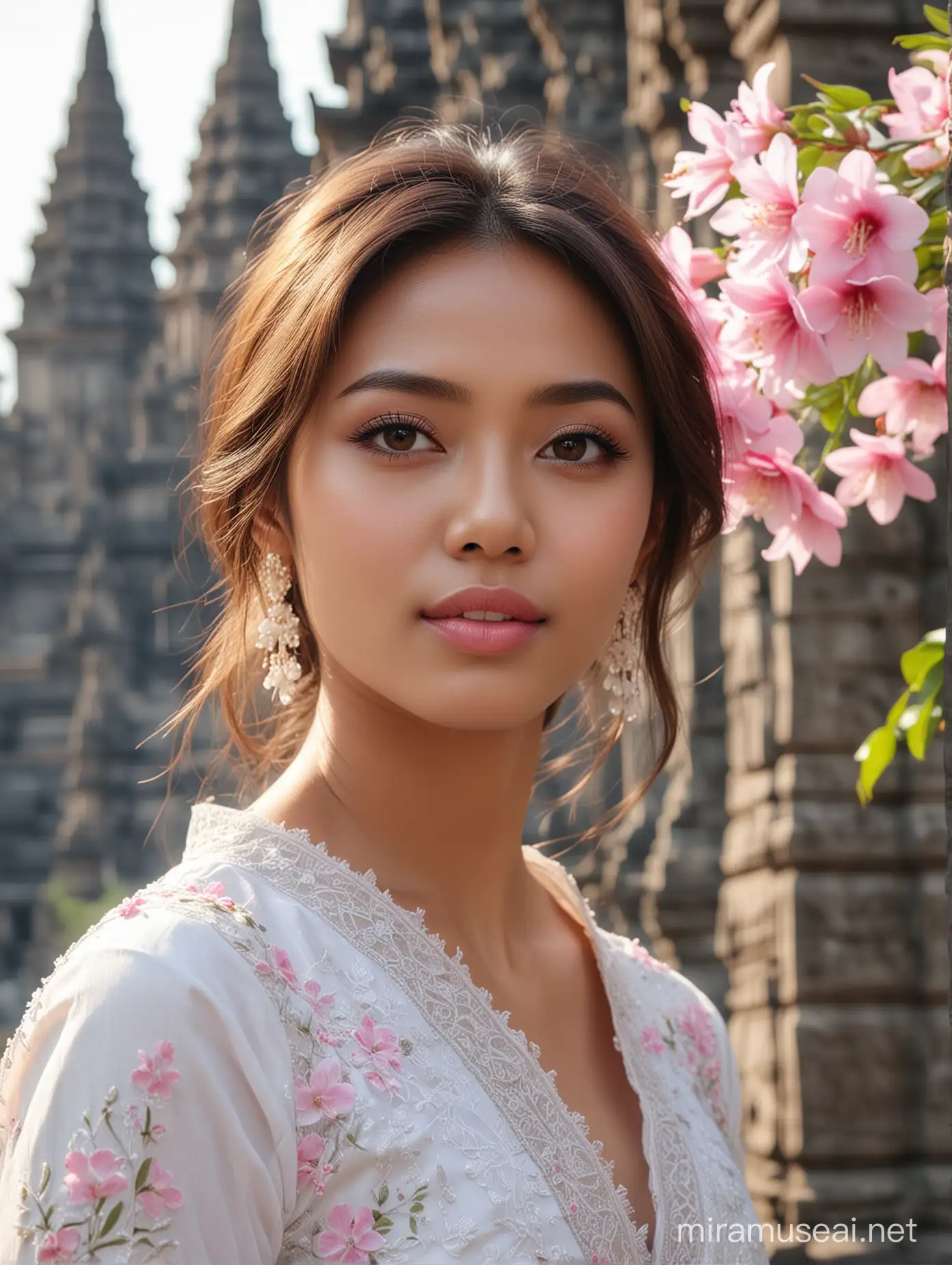 Portrait Photography of Indonesian Girl at Prambanan Temple