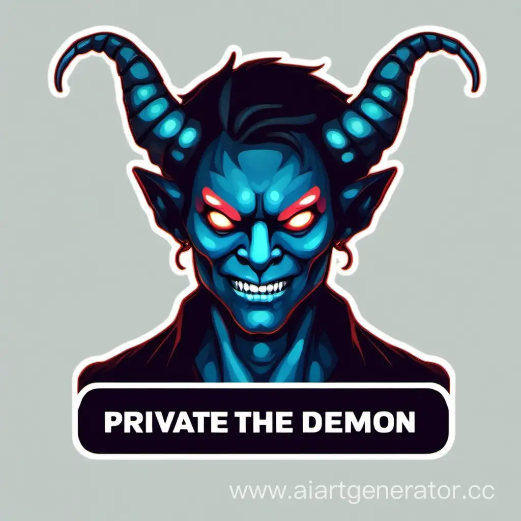 Сделай аватарку с демоном и текст Private