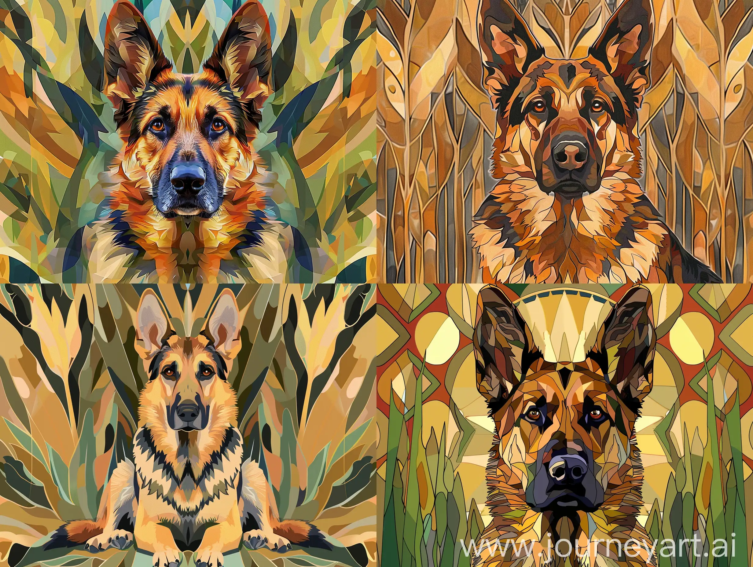 Art-Deco-German-Shepherd-Kaleidoscopic-Canine-Elegance