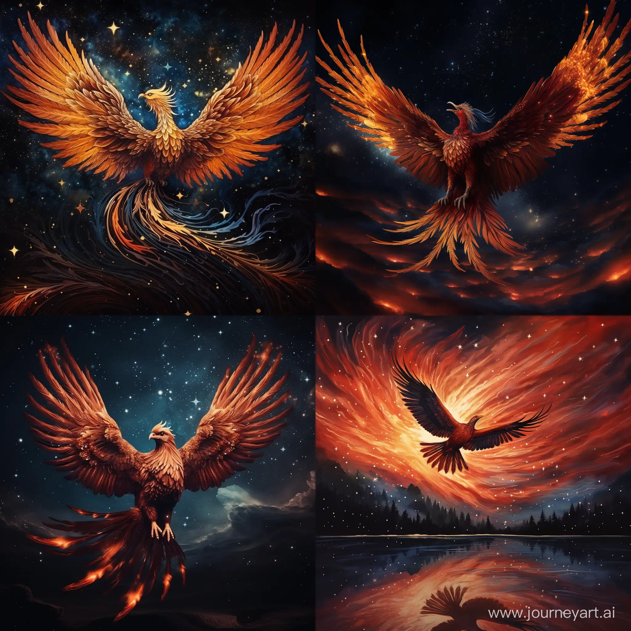 Majestic-Phoenix-Soaring-Through-Starlit-Night