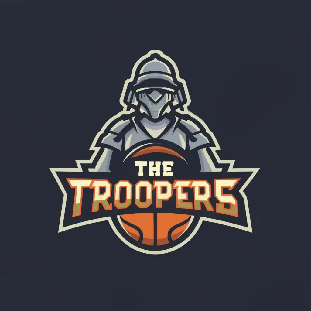 LOGO-Design-for-The-Troopers-Dynamic-Basketball-Theme-with-Typography-for-Sports-Fitness-Industry