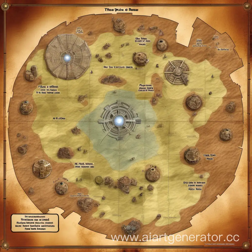 карта локаций для D&D спайсовые рудники планеты кессель звездные войны