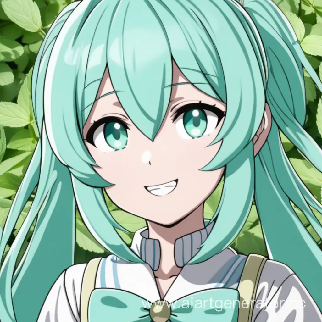 Anime-Girl-with-Mint-Theme-and-Vibrant-Colors