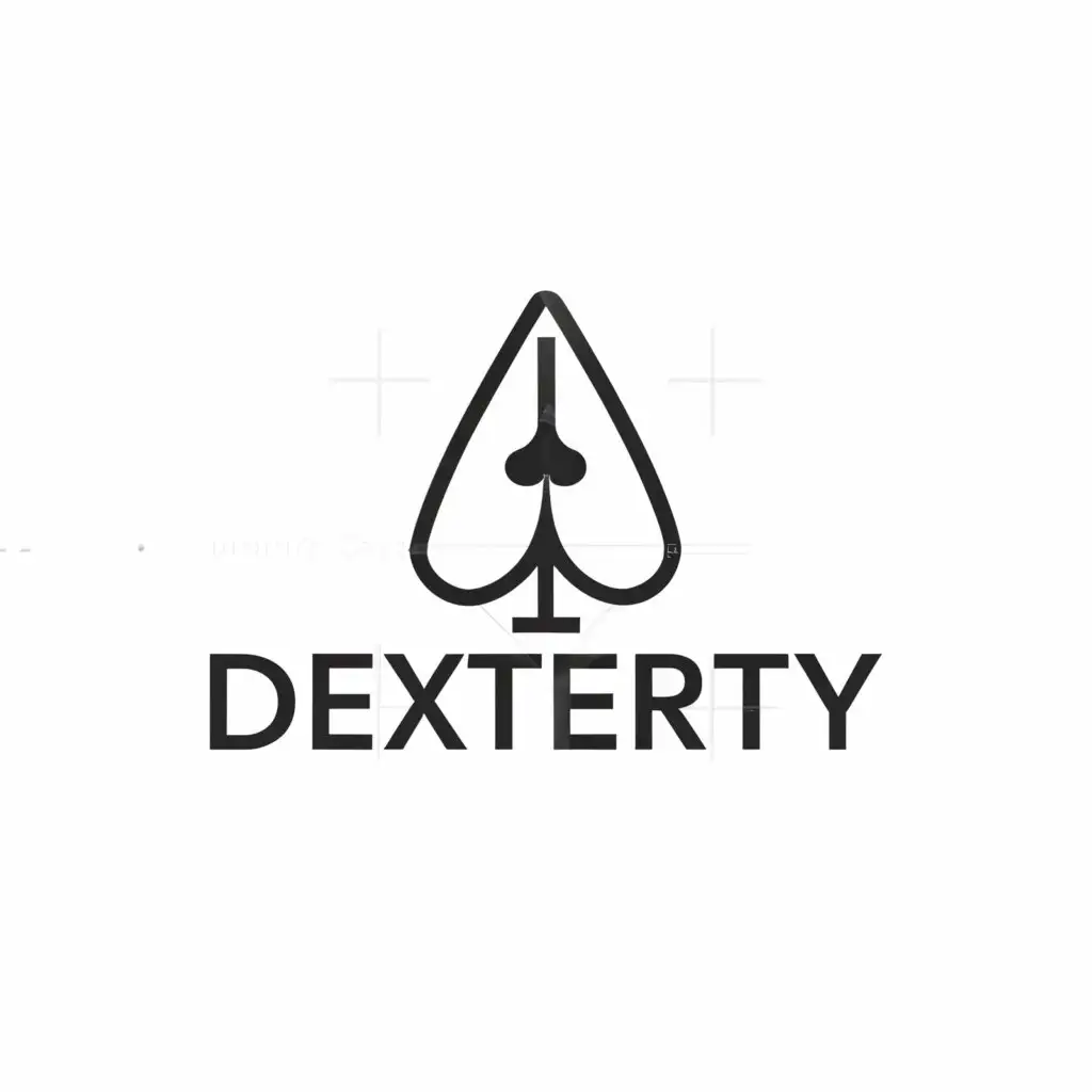a logo design,with the text "Dexterity", main symbol:ace card,Minimalistic,be used in Education industry,clear background