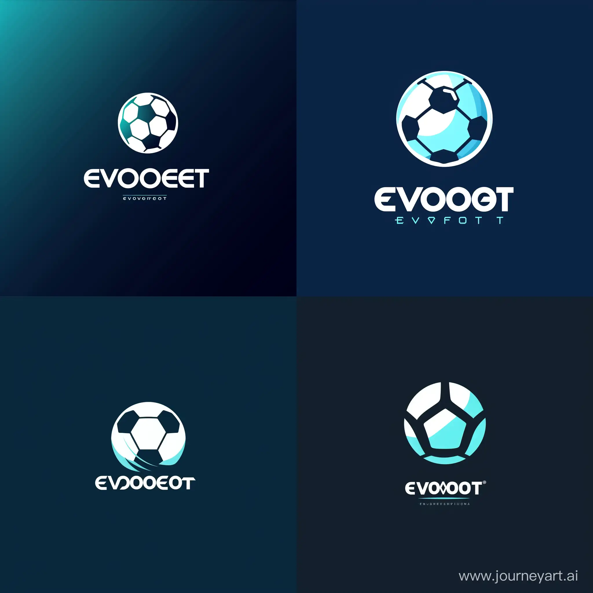 Sleek-and-Sophisticated-Evofoot-Football-Simulation-Game-Logo