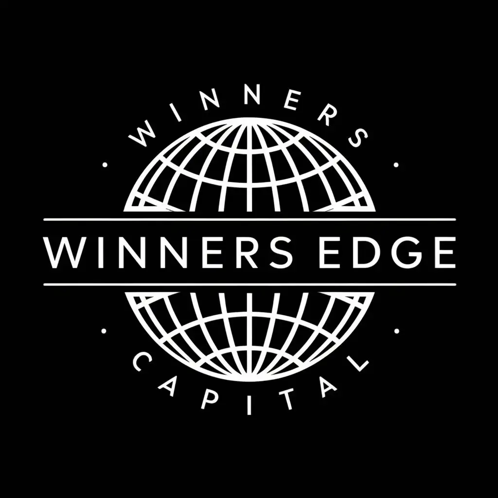 logo, Globe, with the text "Winners Edge Capital", typography, be used in Finance industry