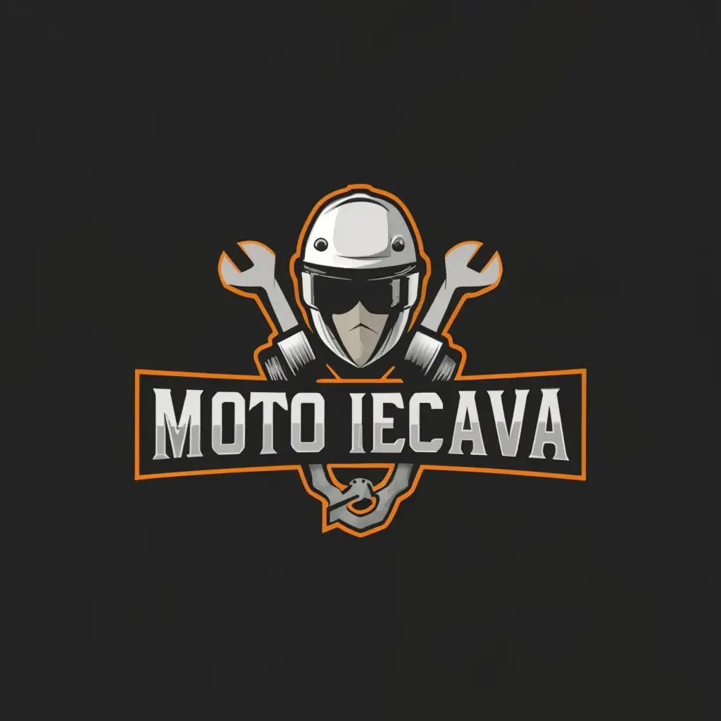 LOGO-Design-For-Moto-Iecava-Dynamic-Helmet-Piston-and-Wrench-Motif-for-Automotive-Industry