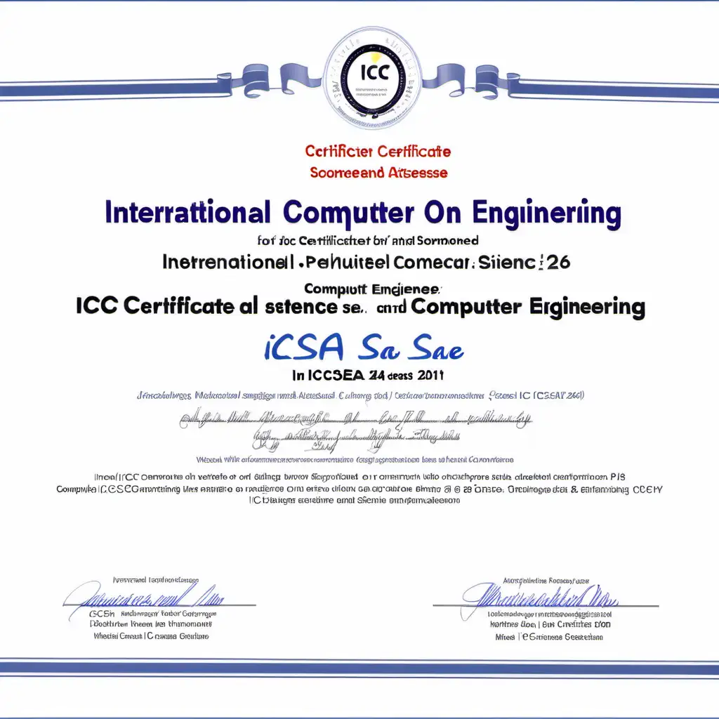 Certificate Design for ICCSAE24 Attendee