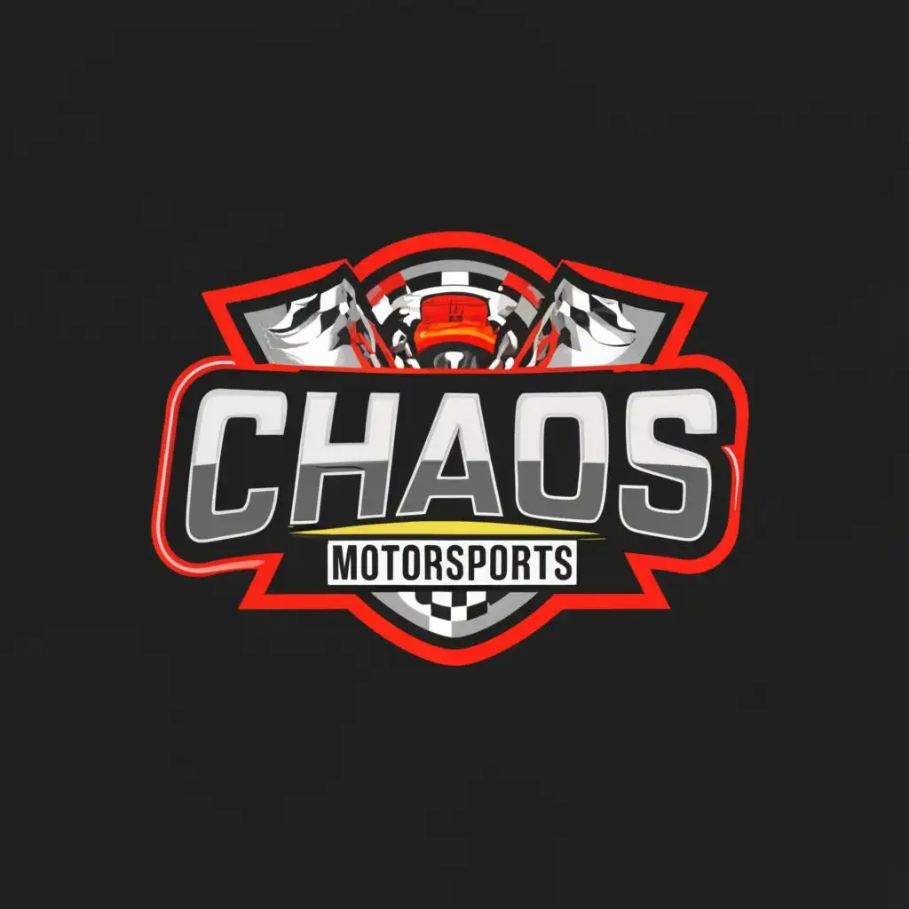 logo, racing, with the text "Chaos Motorsports", typography, be used in Automotive industry