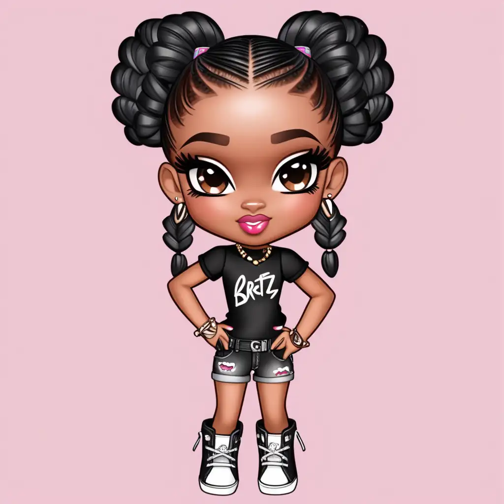 Chibi Black Girl with Bratz Style