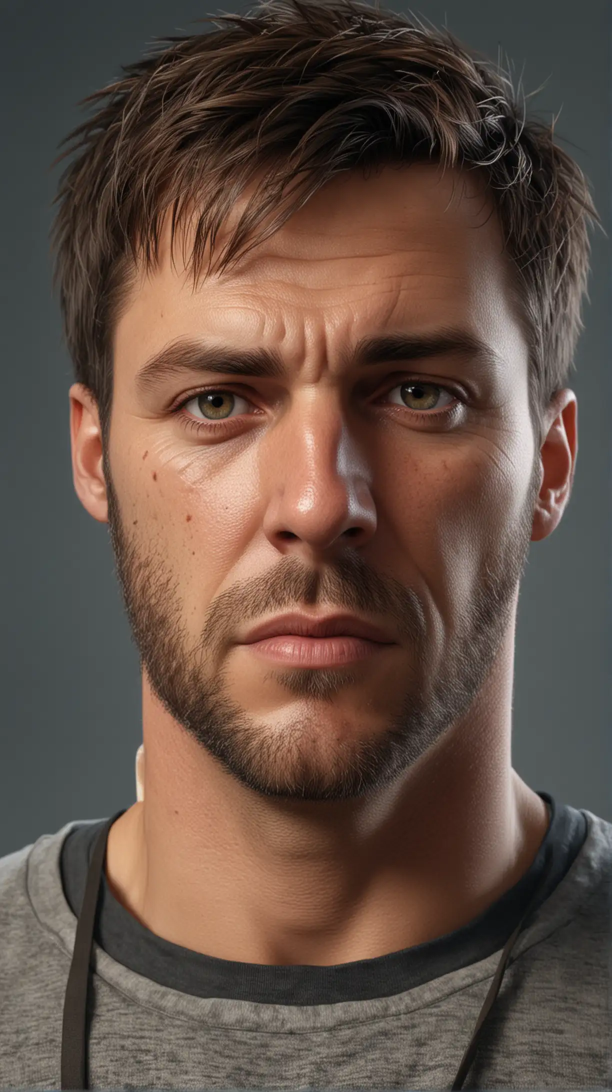 HyperRealistic Medium Shot Portrait of a Normal Man in 4K HDR