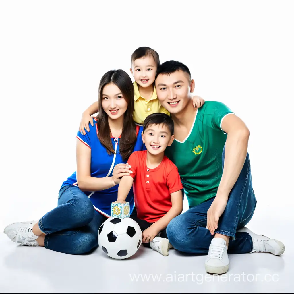 young kazakh family