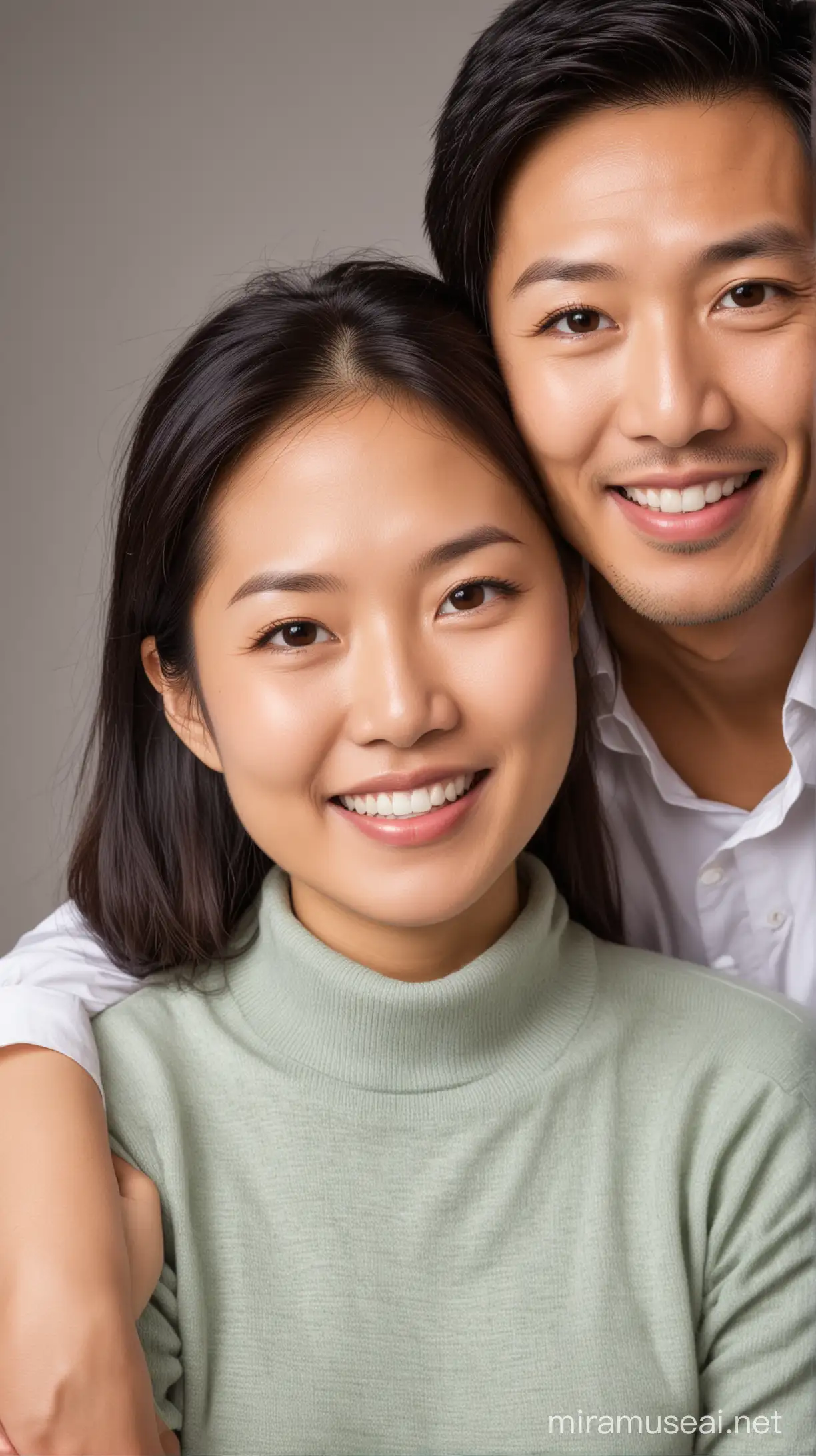 Asian Woman Cherished by Husband with High Achieving Kids