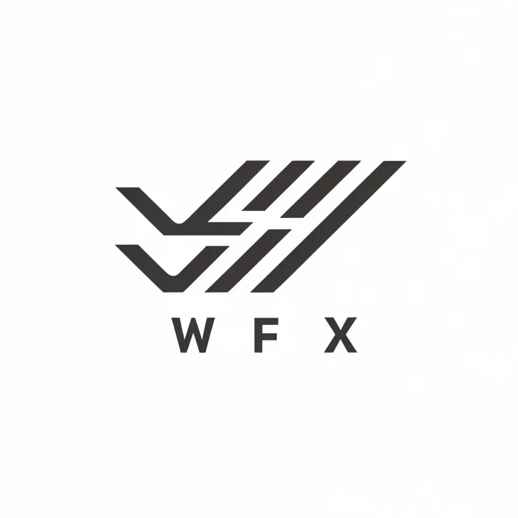 a logo design,with the text "WFX", main symbol:teks,Minimalistic,clear background