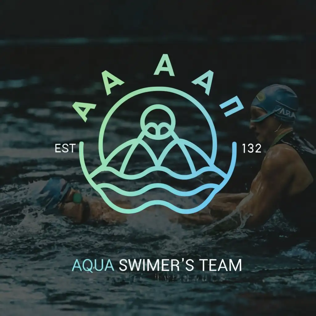 a logo design,with the text "Aqua swimmer's team ", main symbol:Swimming 
Swimer
Swim
,Minimalistic,be used in Technology industry,clear background