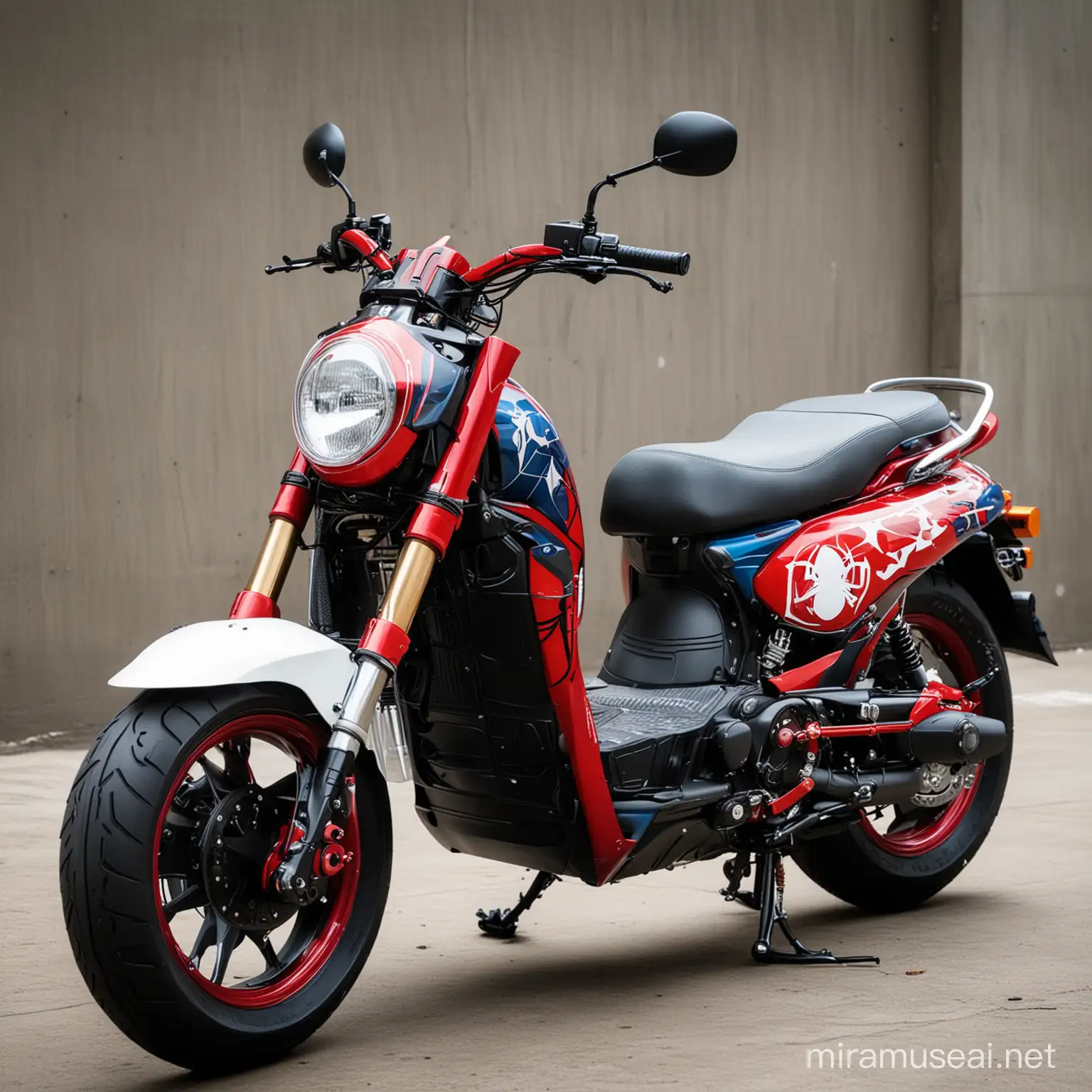 Spider Man Style Honda Scoopy