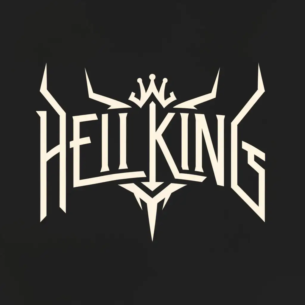 a logo design,with the text "HELLKING", main symbol:A logo of the king of hell in the style of the Hellcat logo,Moderate,clear background