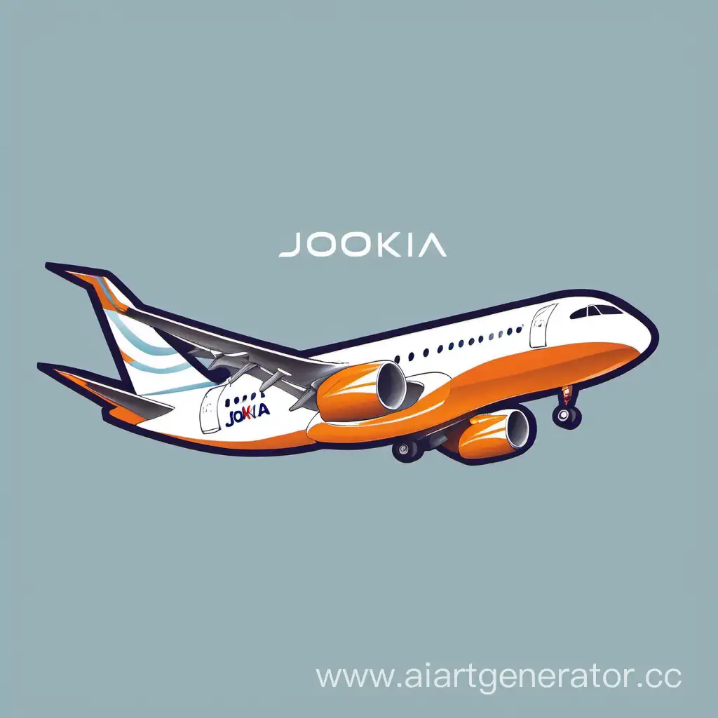 Jokia-Airlines-Logo-Elegant-Airplane-Silhouette-with-Globe-Emblem