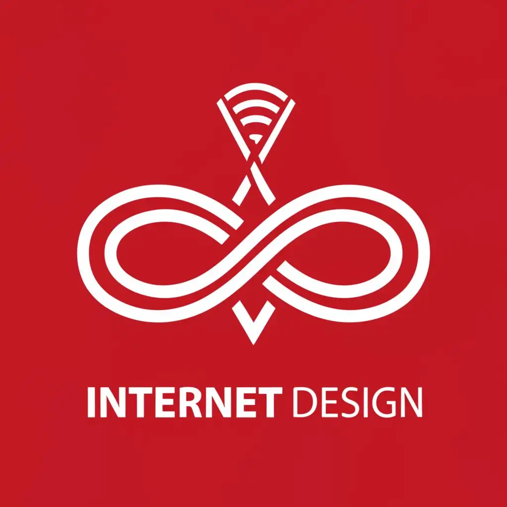 LOGO-Design-for-Road-Infinity-Red-Background-with-Concise-Line-Art-and-White-Typography-for-Internet-Industry