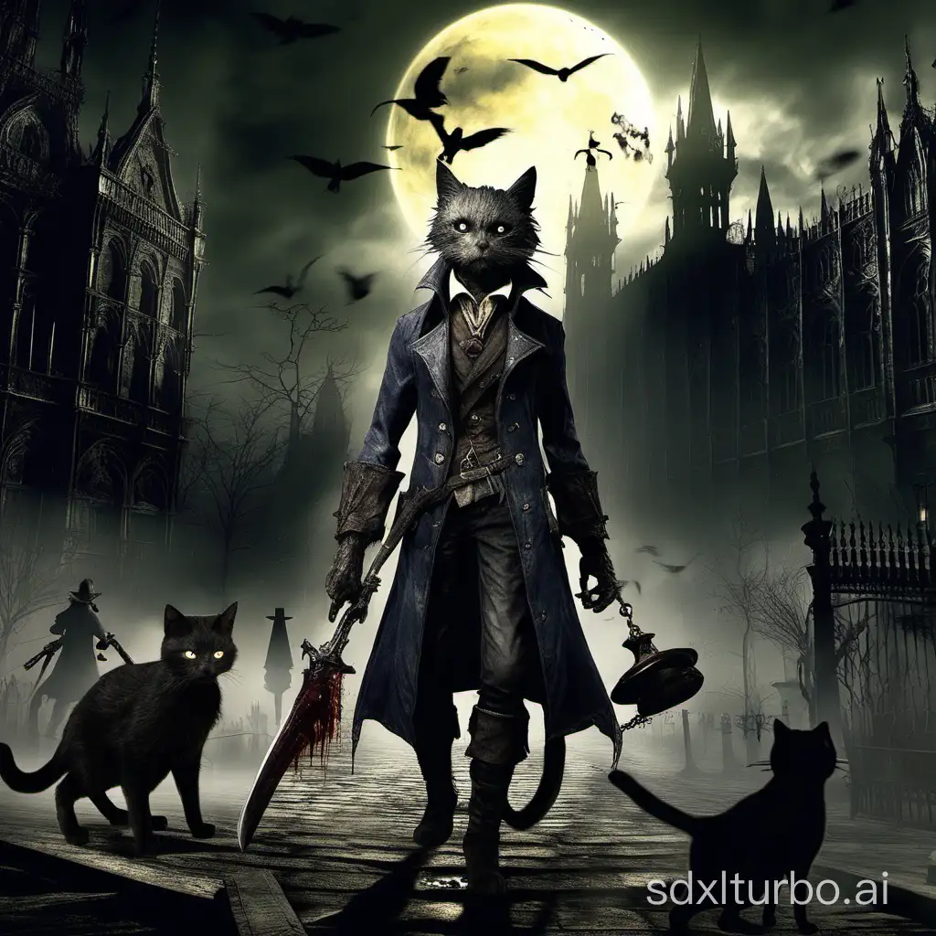 Mysterious-Cat-Encounter-in-the-Bloodborne-World